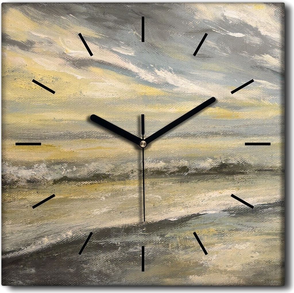 Coloray Uhr auf Leinwand 30x30 cm Wand Uhr Dekoration Produktbild 
