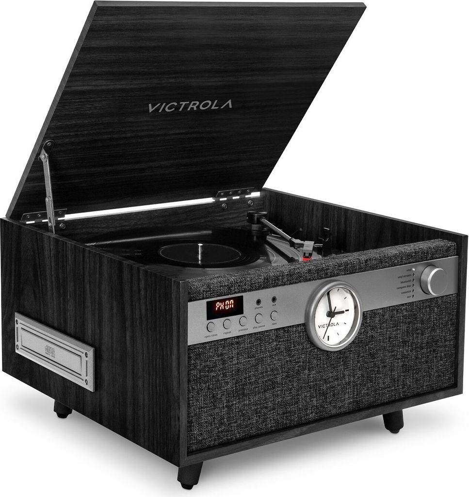 Victrola Century Signature Audio-Plattenspieler mit Riemenantrieb Schwarz