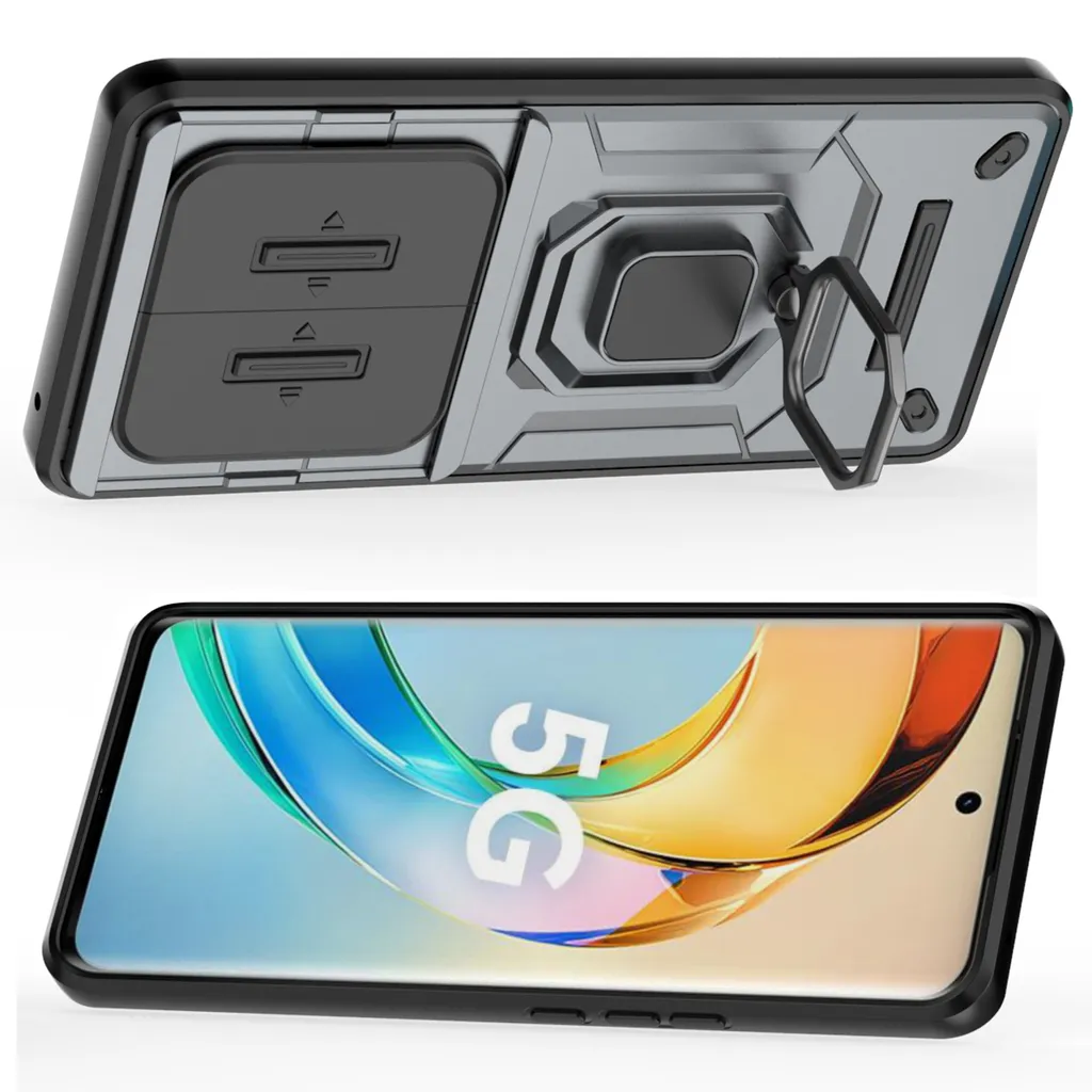Cover Honor X9B Rugged Grigia: Protezione Obiettivo e Ring Stand - 3