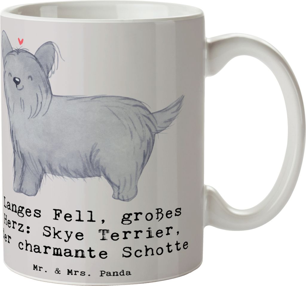 Mr. & Mrs. Panda Teetasse Skye Terrier - Grau Pastell - Produktbild 