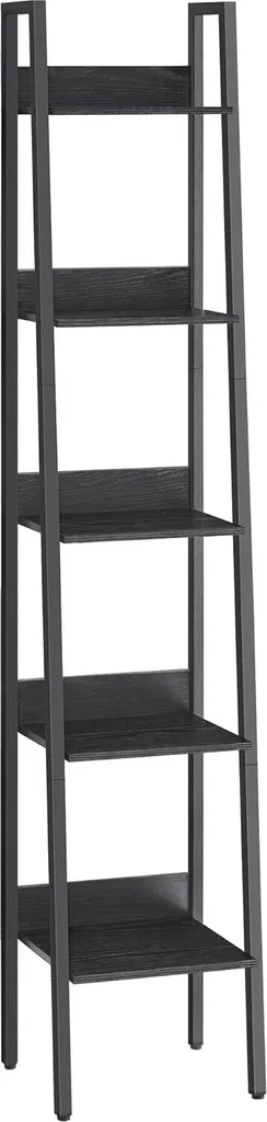 Étagère Échelle Ouverte 5 Étages en Bois et Métal Style Industriel Chic