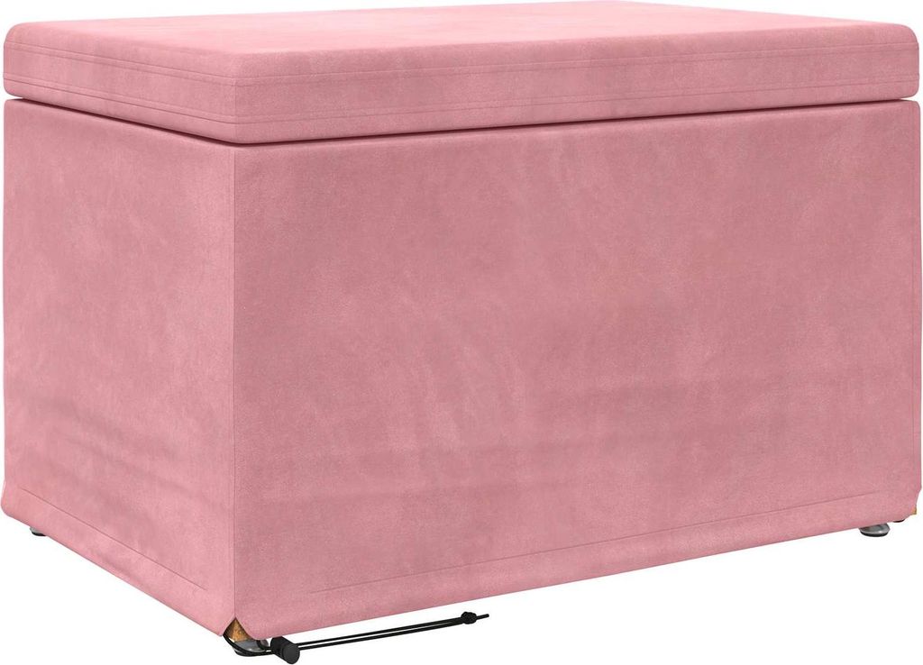 vidaXL Hocker Rosa 61 x 41 x 40 cm Samt und Engineering Holz