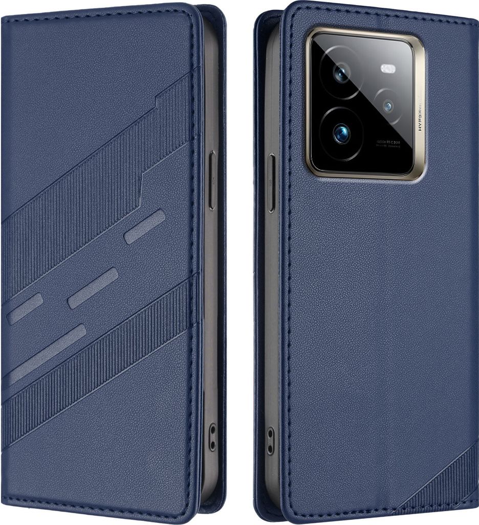 Hülle für Realme GT 7 Pro, Kunstleder Brieftaschen Handyhülle mit Kartenfach und Standfunktion Blau