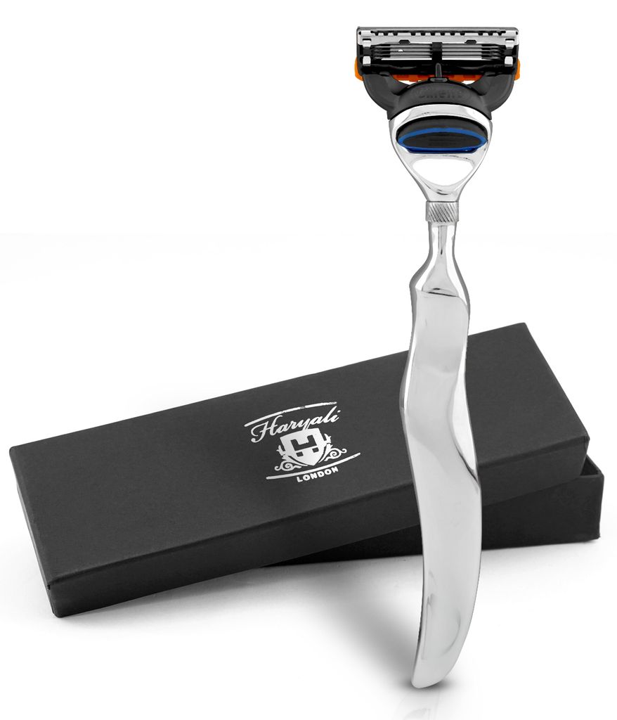 Nassrasierer Langer 5-Klingen-Herrenrasierer, Premium-Körper- und Gesichtsrasierer Packung, 5-Klingen-Rasierer aus hochwertigem Edelstahl., Abwasc...