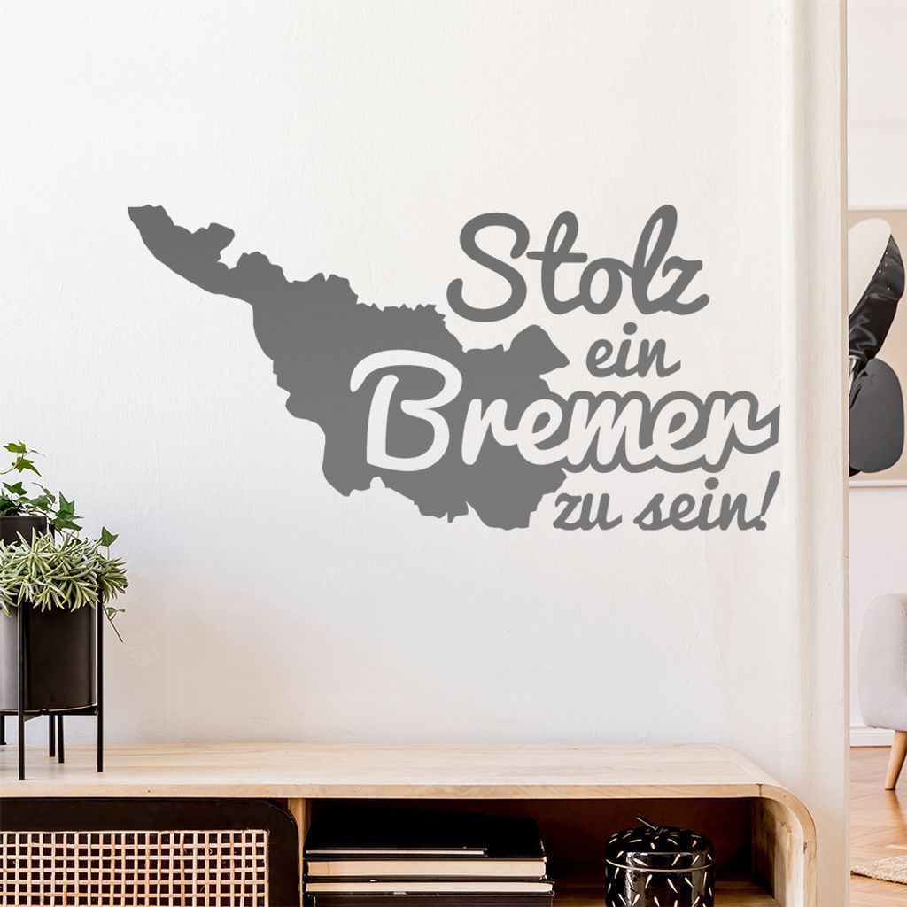 Bremen Bremer Stolz Wandtattoo Wandaufkleber Wall Sticker - Dekoration, Küche, Wohnzimmer, Schlafzimmer, Badezimmer