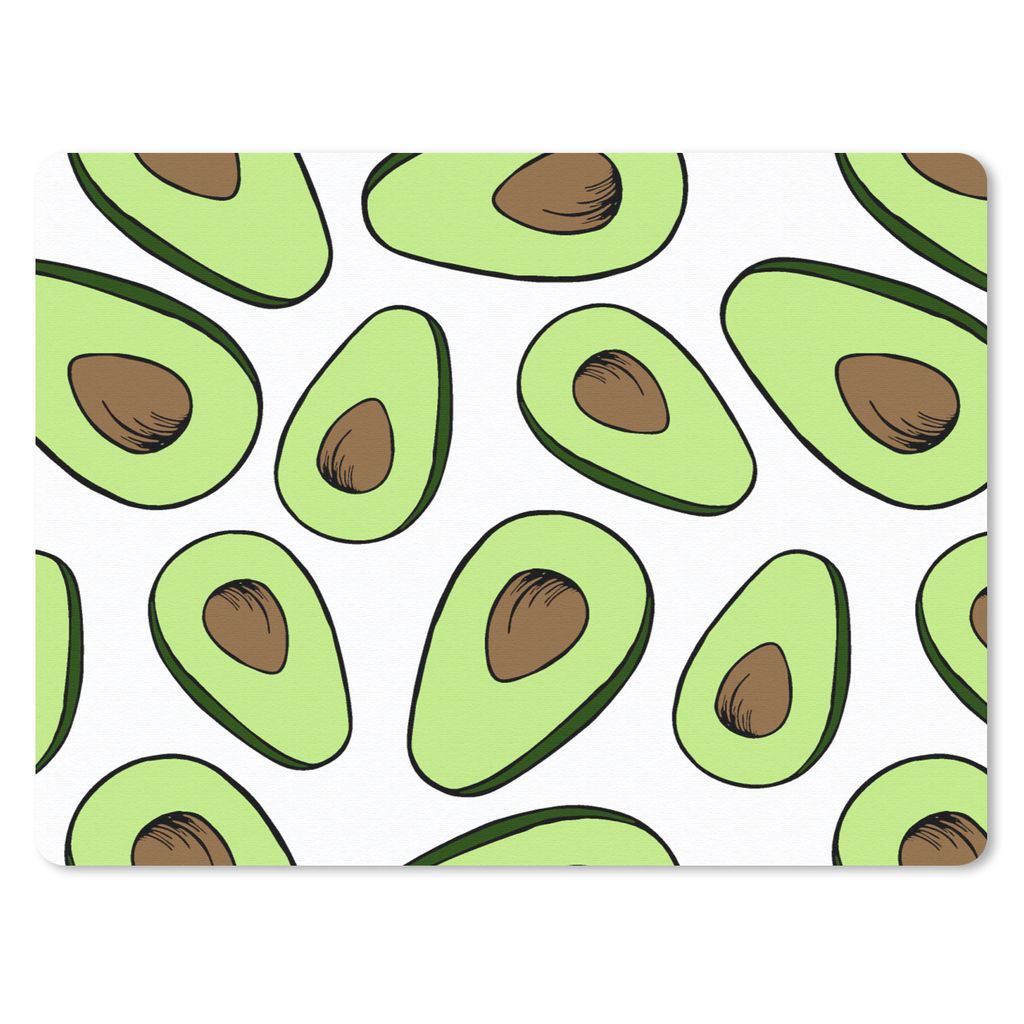 MuchoWow Mauspad Mousepad Avocado - Muster - Pastell 23x19 cm - Mousepads - Maus Mat - Pad - Mausunterlage - Schreibtischunterlage - Mauspad