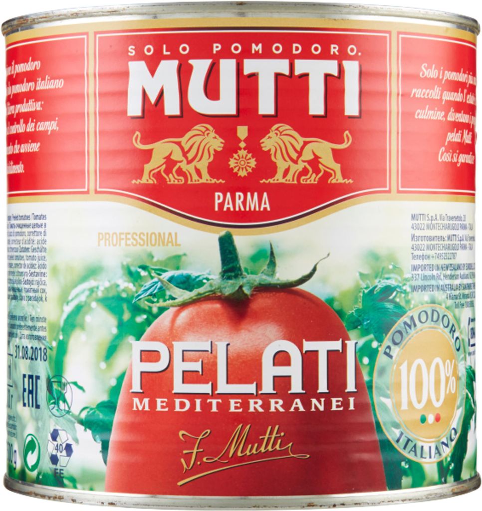 Tomates pelées Mutti, 2,5 kg Image du produit 