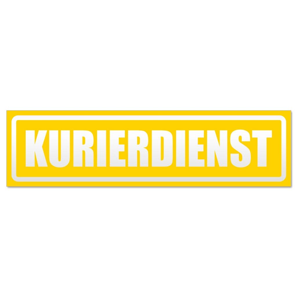 Kurierdienst invertiert Magnetschild Schild magnetisch