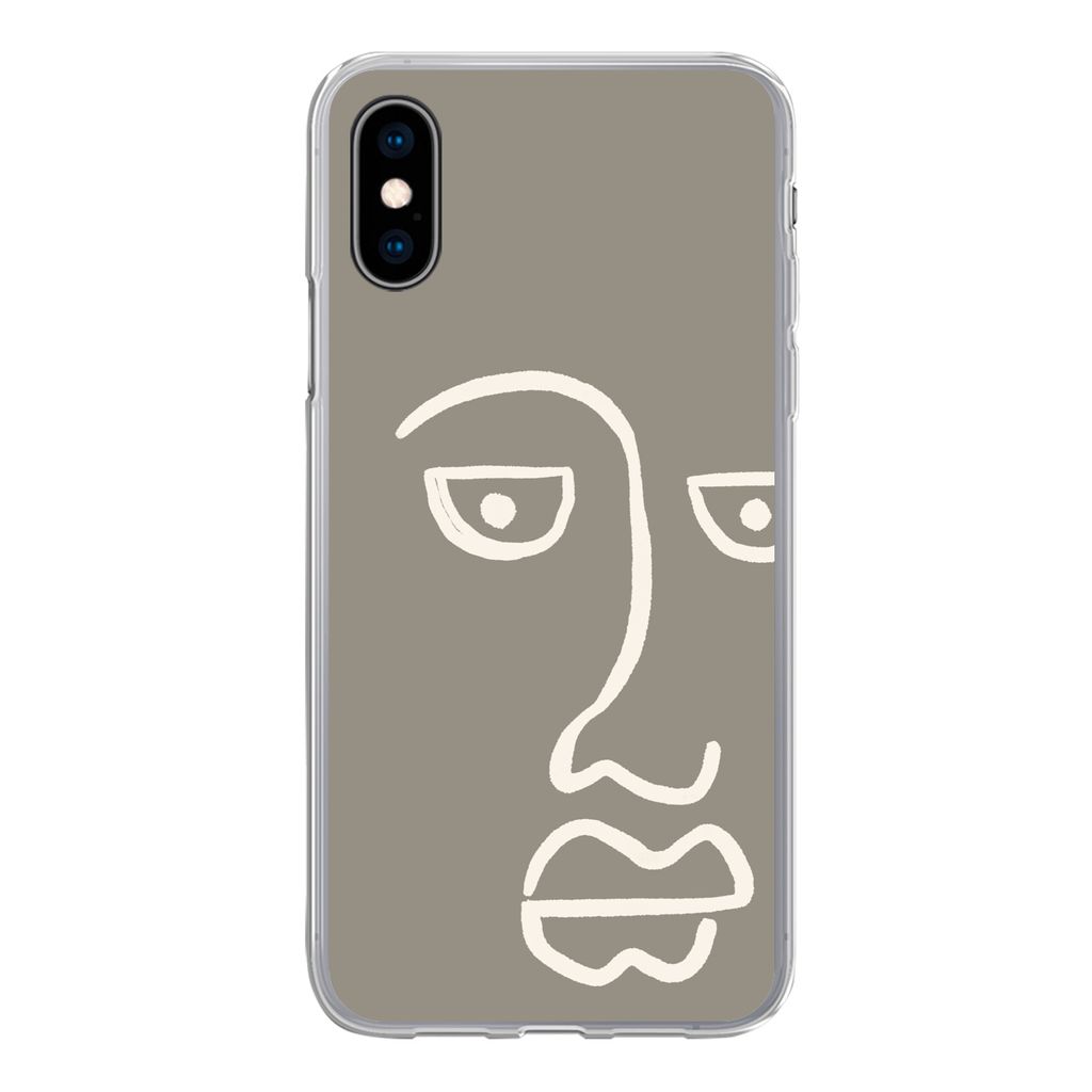 MuchoWow® Handyhülle Schutzhülle Hülle für iPhone X Gesicht Produktbild 