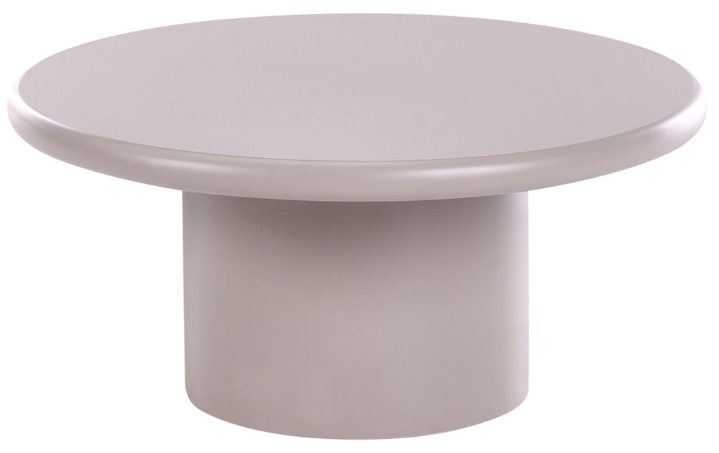 BELIANI Couchtisch Taupe MDF-Platte Rund ⌀ 80 cm mit Rundem Produktbild 