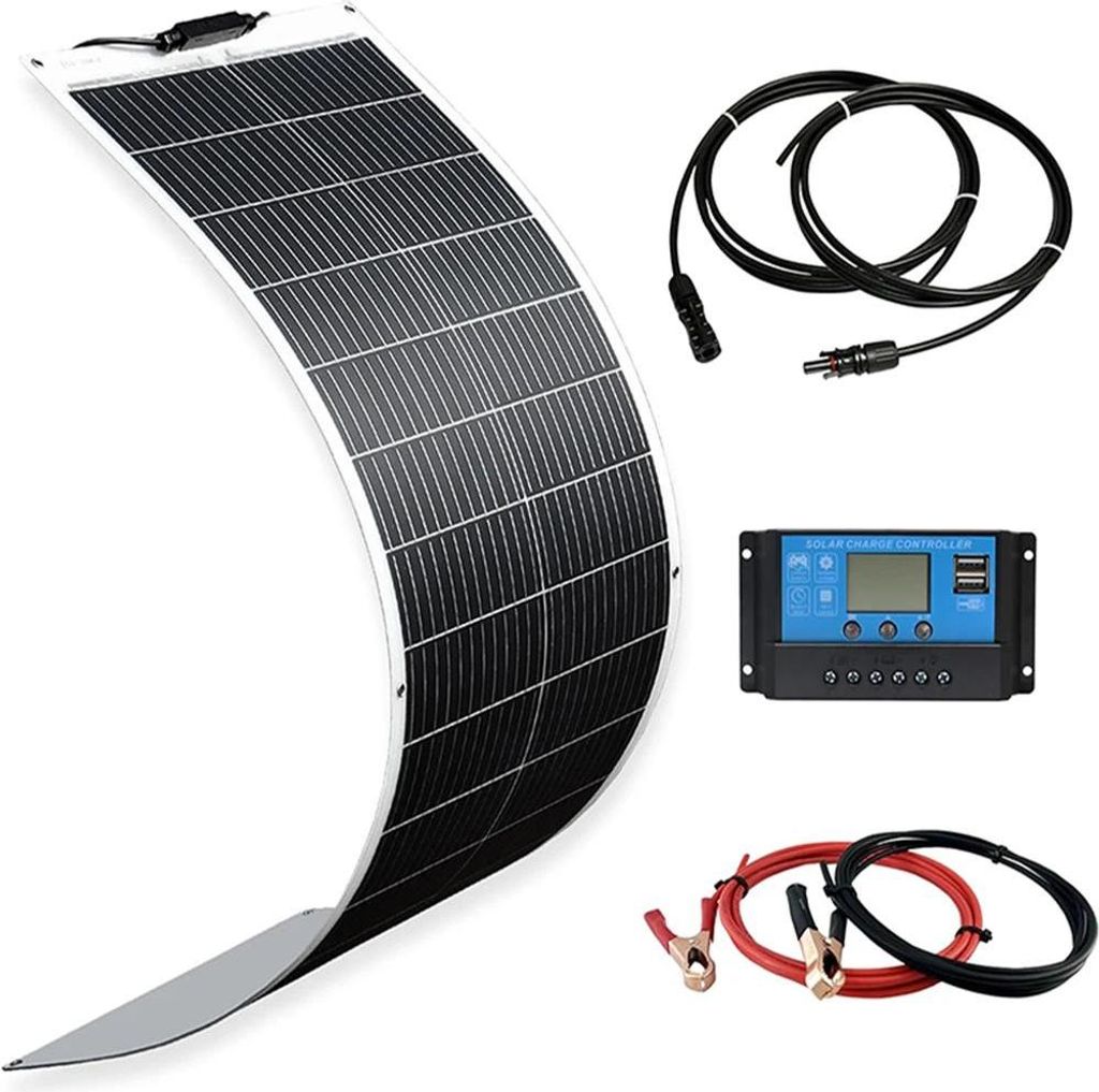 Solarpanel, hohe Effizienz, flexibles Design, 100W Kit-Weiß