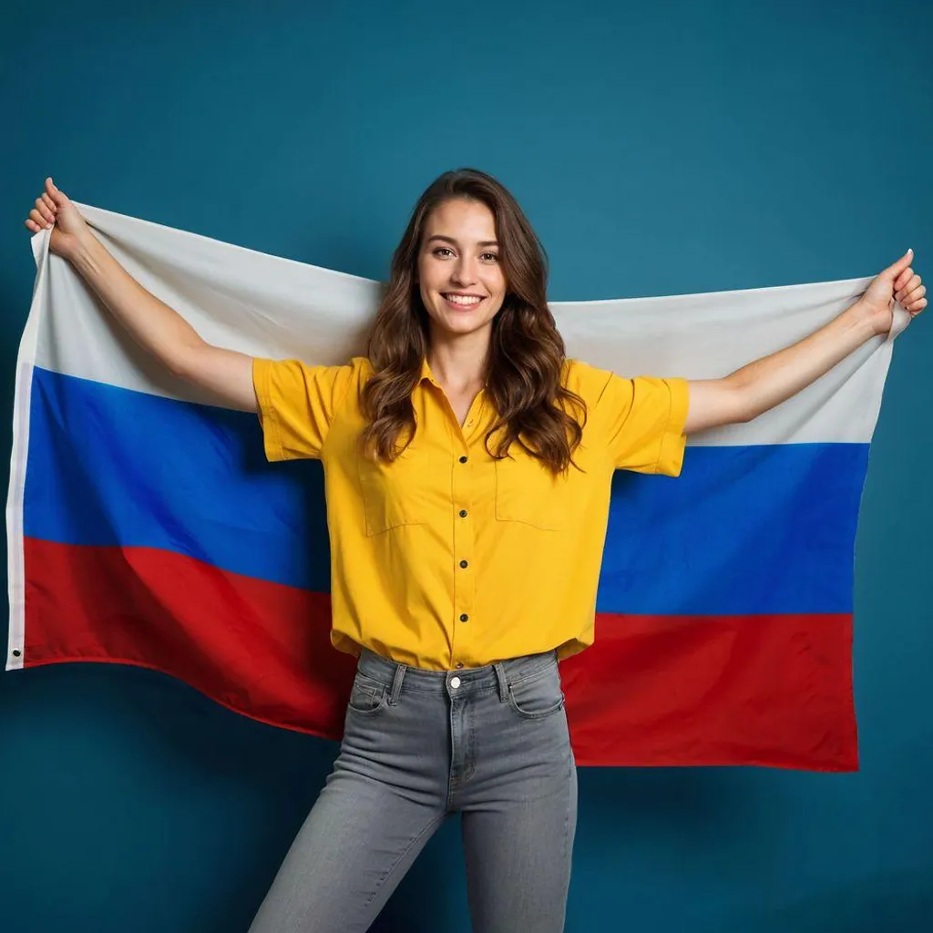 Drapeau de la Russie Résistant aux UV avec 2 Oeillets - Format 90x150cm
