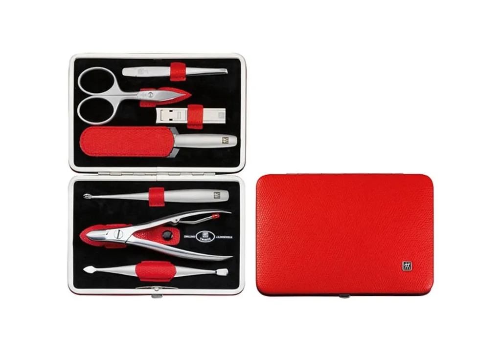 Nécessaire de manucure complet Zwilling Twinox, coffret rouge 7 outils