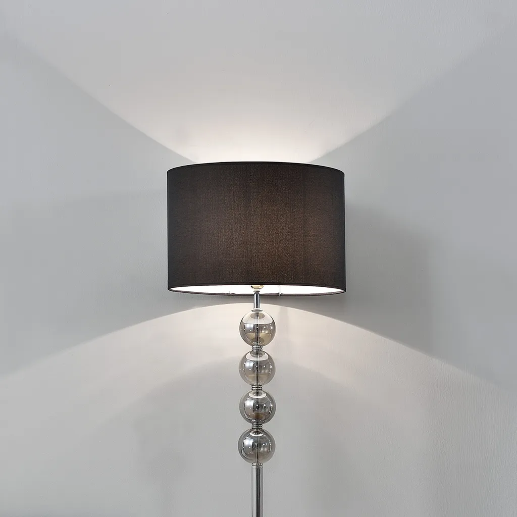 Lampadaire Salon Noir E27 155cm Idéal pour Coin Lecture et Décoration