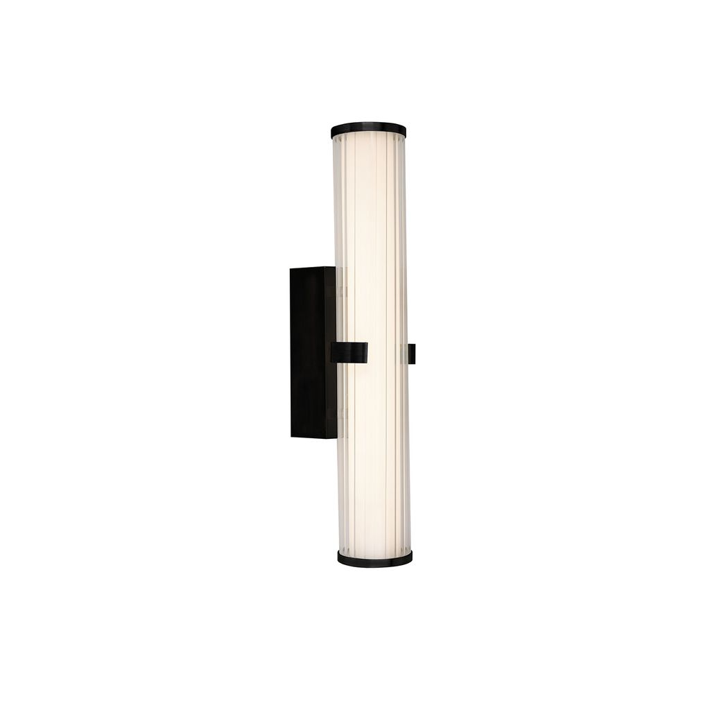 LED Wandleuchte, Up Down, dimmbar, schwarz, weiß, H 43 cm