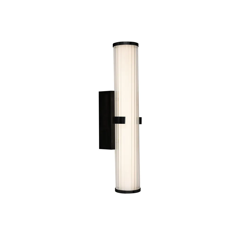 Lampe murale LED étanche IP44 CLAMP noire 18W pour terrasse et jardin