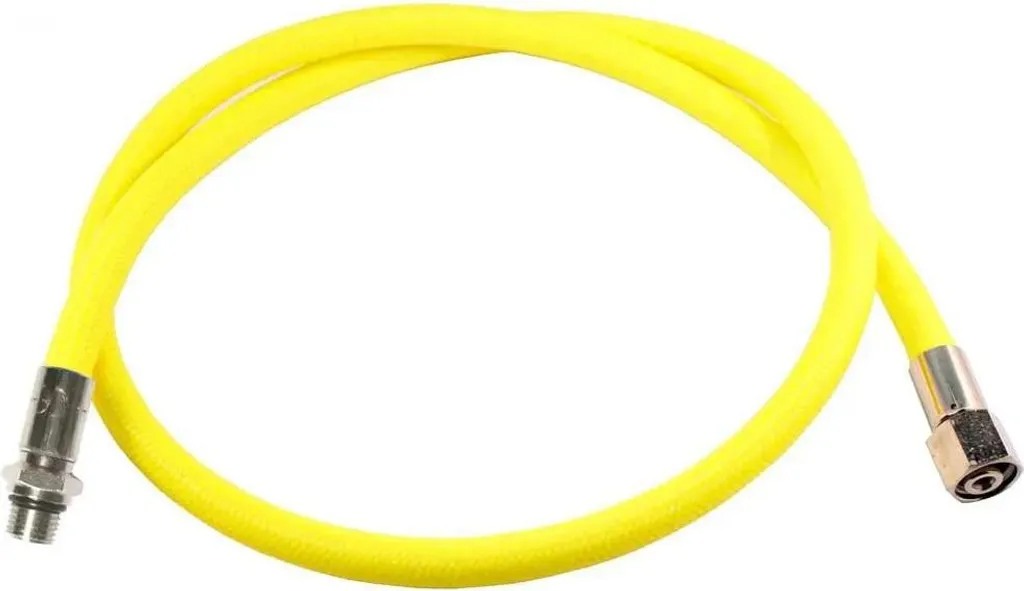 Tuyau de plongée flexible jaune 213 cm avec raccord 1/2" Metalsub