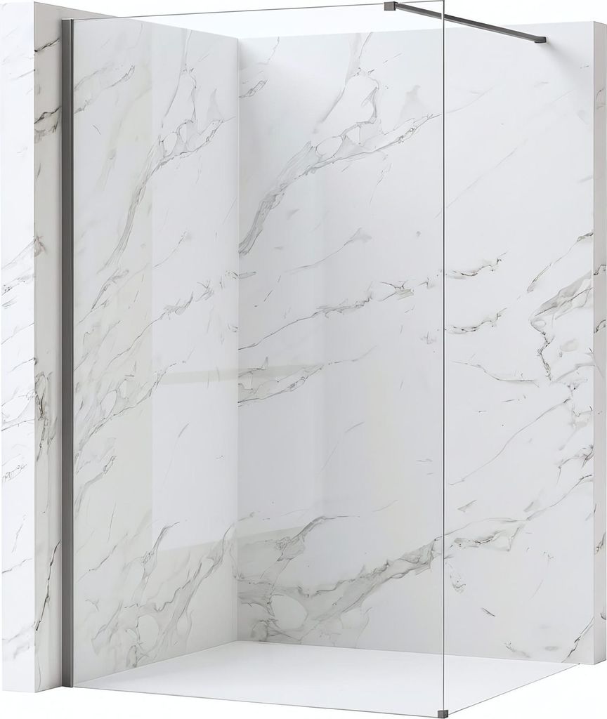 Duschwand Walk-In REA Flexi 120 Titanium