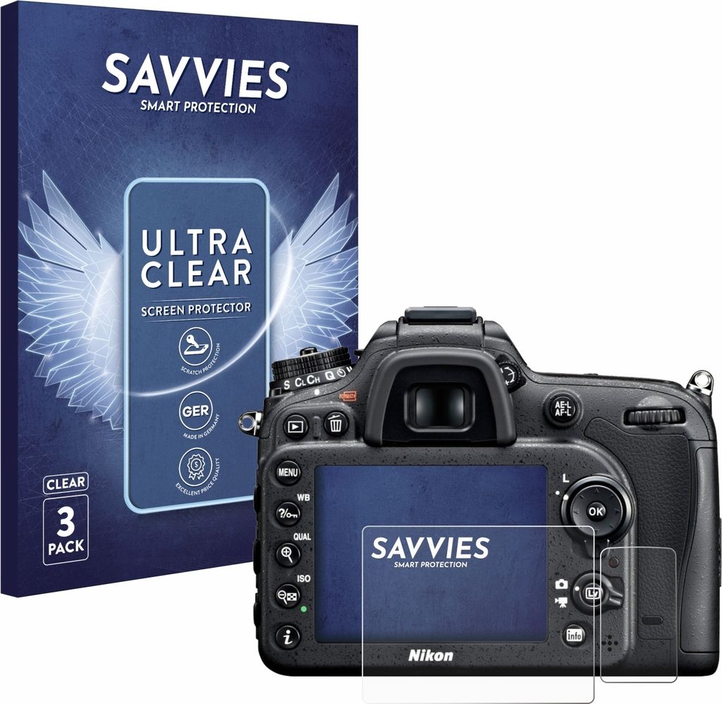 6x Für Nikon D7100 Schutzfolie Savvies Displayschutz Display Schutz Folie Klar Transparent