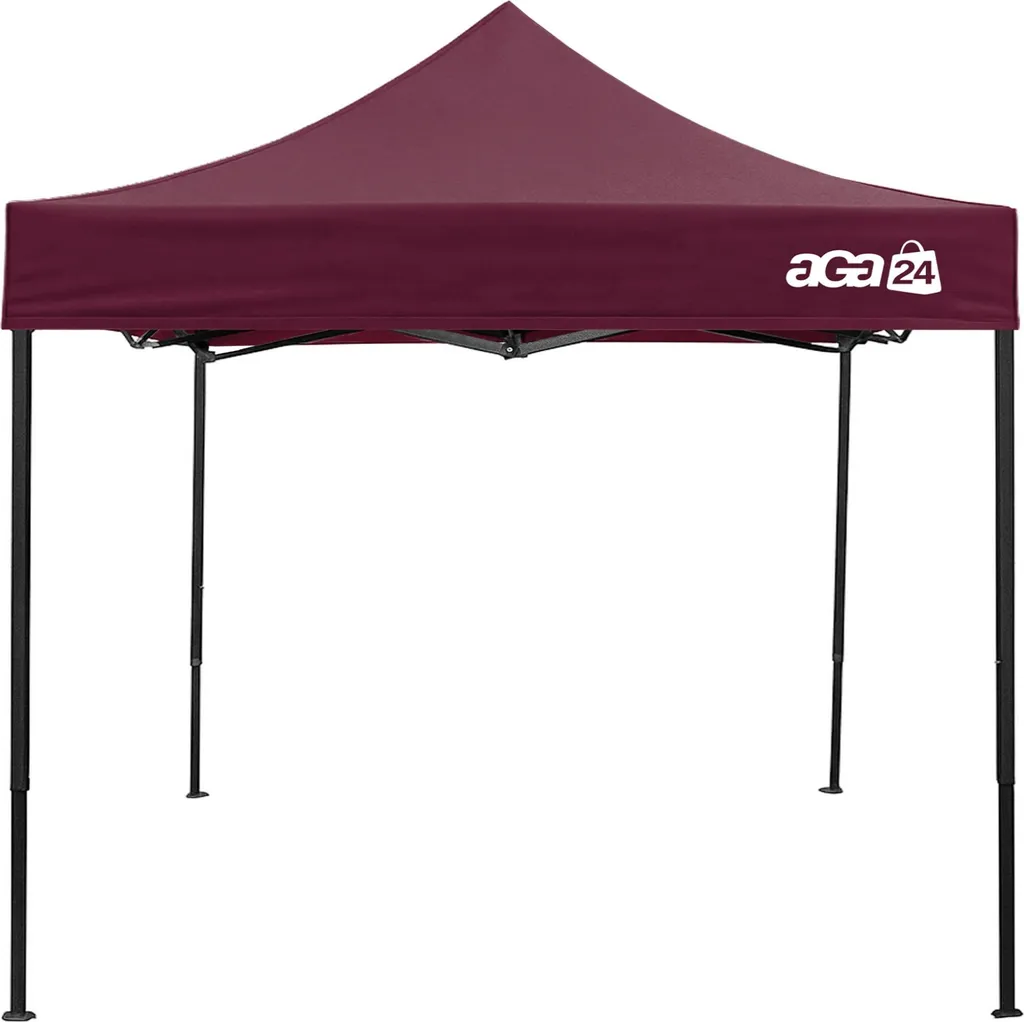 Tonnelle pliante 3x3 rouge - Solution abri rapide Aga Stand sans paroi