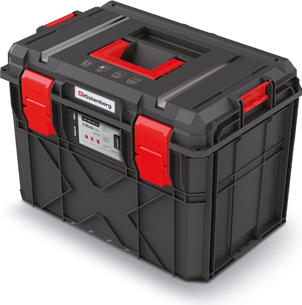Kistenberg Werkzeugkoffer Werkzeugkiste Toolbox Werkzeugkasten Aluminiumschienen Robust 546 x 380 x 407 mm