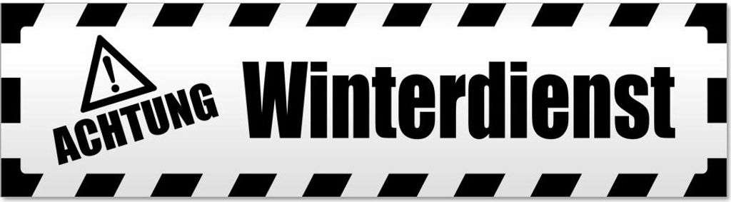 Achtung Winterdienst gestreift Magnetschild Schild magnetisch