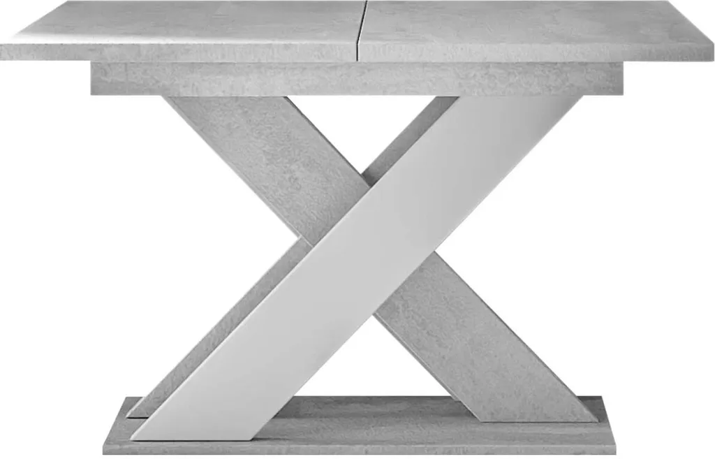 Table à manger gain de place FIGOL extensible 120cm - Gris et Blanc - 5