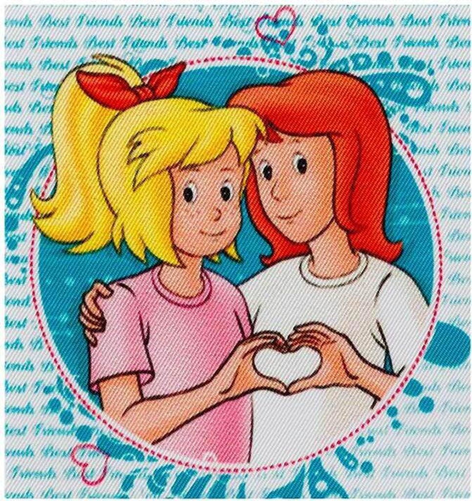 Bibi & Tina Freundinnen - Aufnäher, Bügelbild, Aufbügler, Applikationen, Patches, Flicken, Zum Aufbügeln, Größe: 6,5 x 6,8 cm