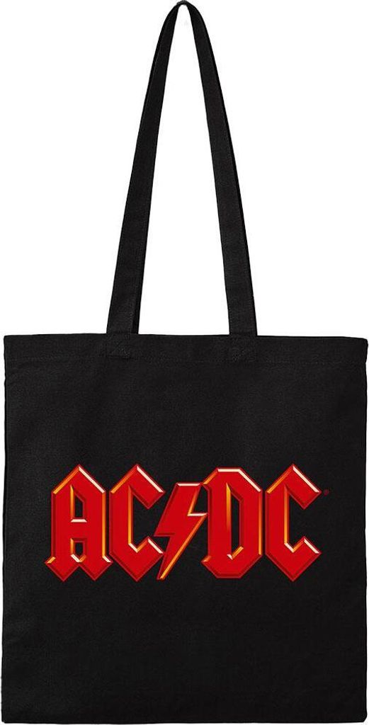 AC/DC - Tragetasche, Logo, Baumwolle RO13557 (Einheitsgröße) (Schwarz/Rot)