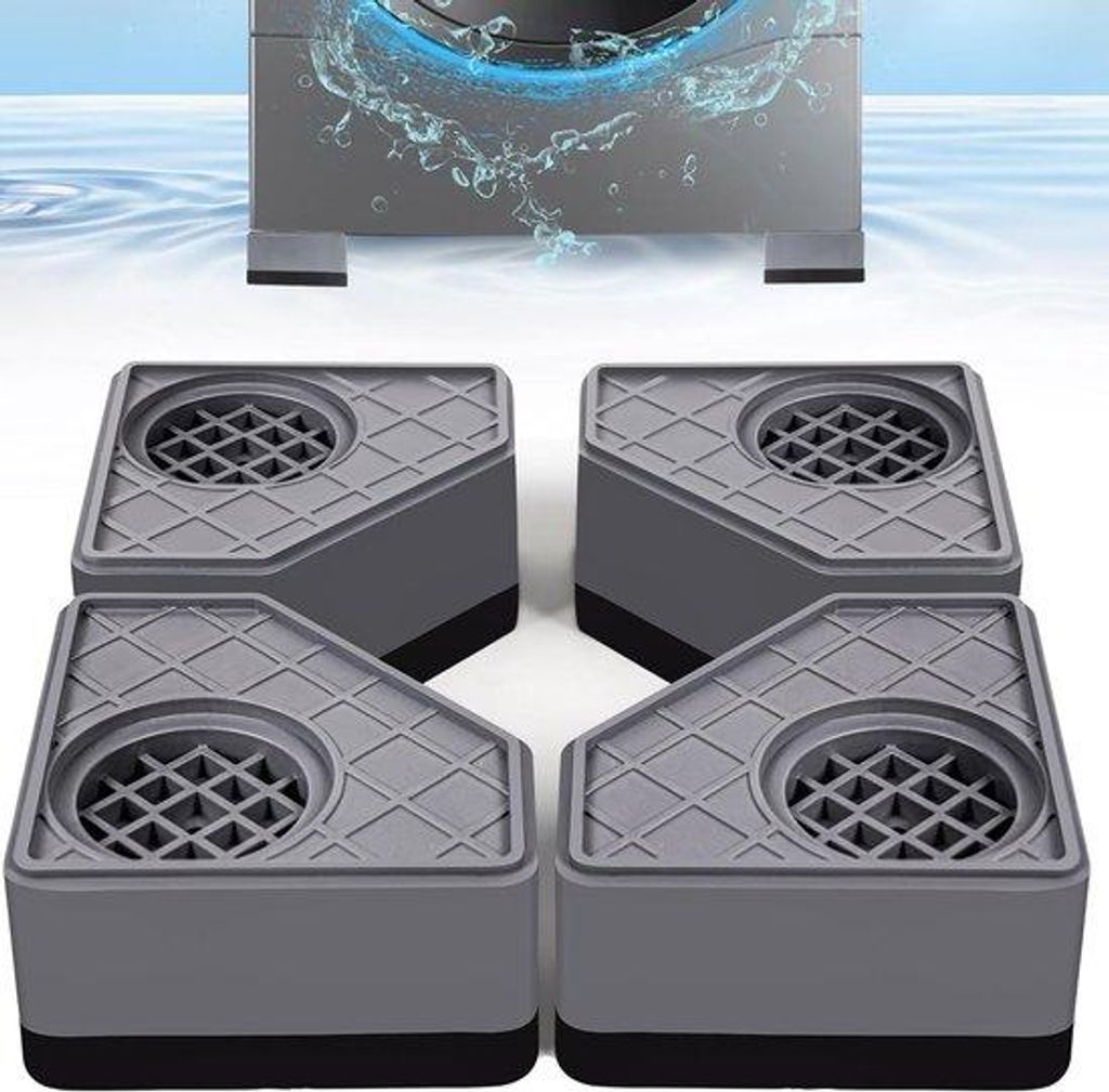 Anti-vibrations-Stützfüße für Waschmaschinen mit 1,8 Zoll Höhenanpassung, Anti-Vibrations-Stabilisator, Lärmminderung und Trillenübertragung.