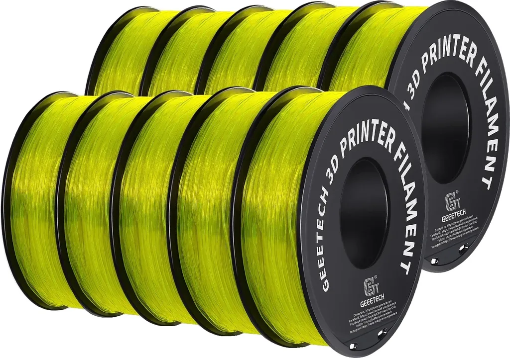 Filament TPU 1,75 mm Jaune pour Pièces Flexibles et Prototypes 1 kg