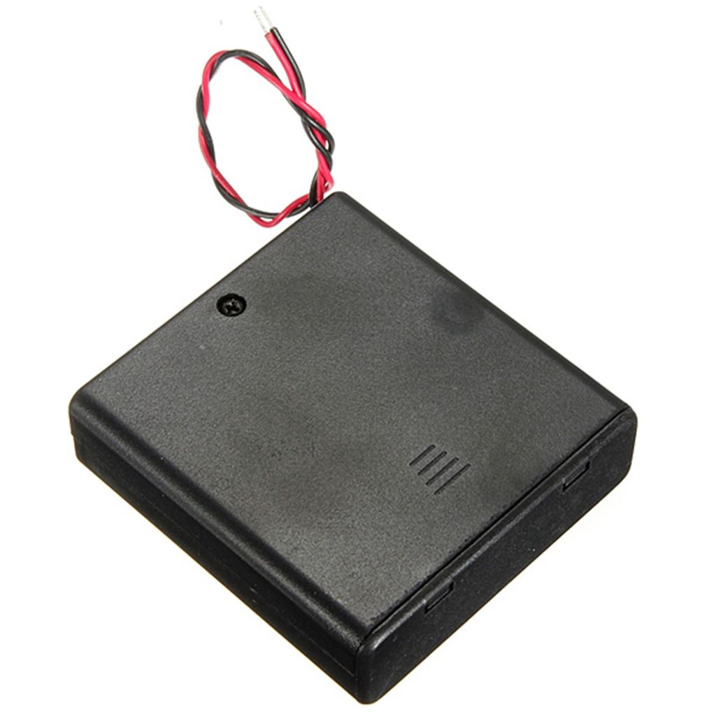 Batteriehalter 4x Aa Batteriehalterung - AA - 4 Zellen - Square - Mit BEC Stecker Und Schalter | Zubehör | Akkus Batteriefach Mit Timerfunktion