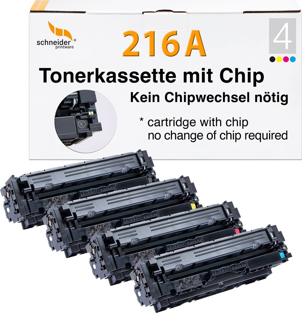 Recycelter HP 216A Toner MIT HP-CHIP wiederverwendet,Update-Resistent, Multipack