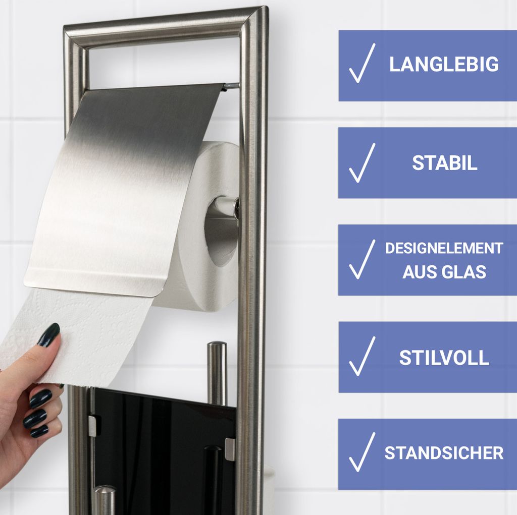 WENKO WC-Garnitur Ravina Edelstahl matt, mit Produktbild 13