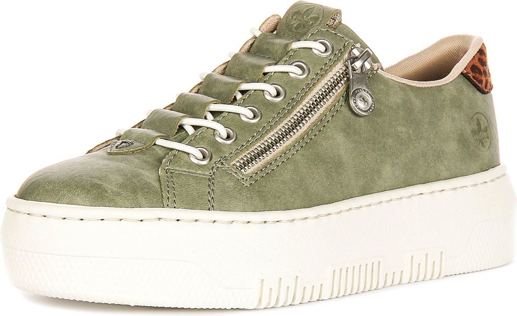 Rieker Damen Sneaker Low Leder mit Reißverschluss und Produktbild 
