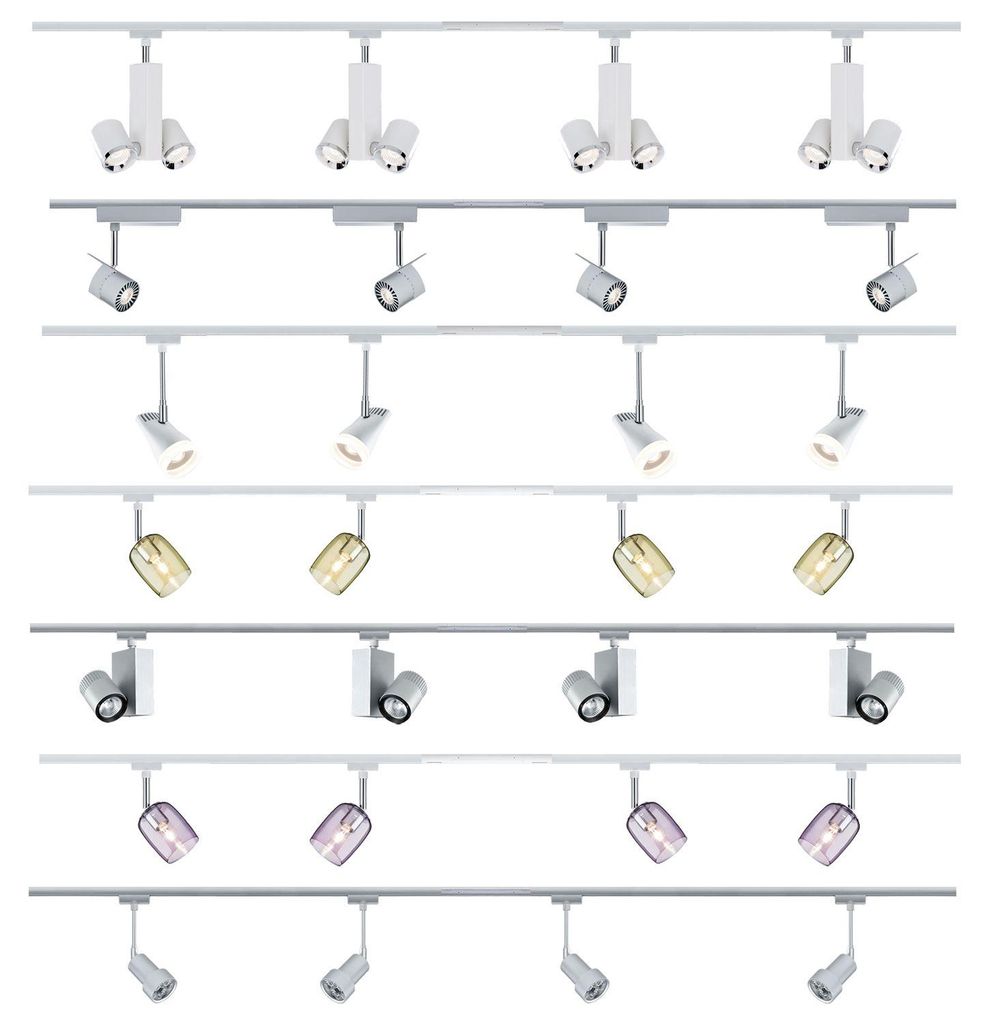 Paulmann U-Rail Komplett Set 4 Spots wählbar Blossom TecLED chrom matt oder weiss
