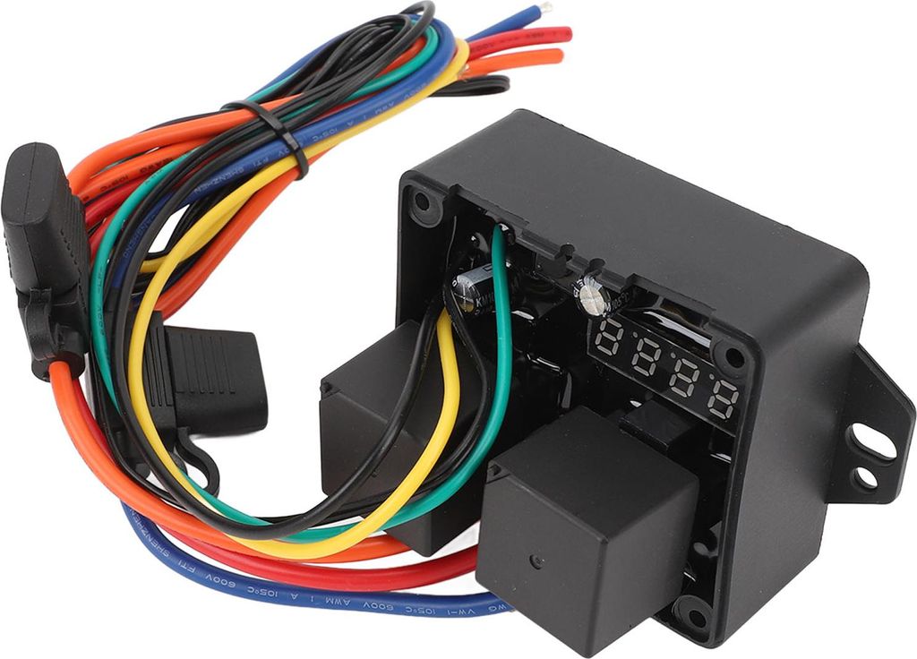 Digitaler Lüfterregler 12V, einstellbare Temperatur, elektrischer Lüftersteuerungsschalter-Satz