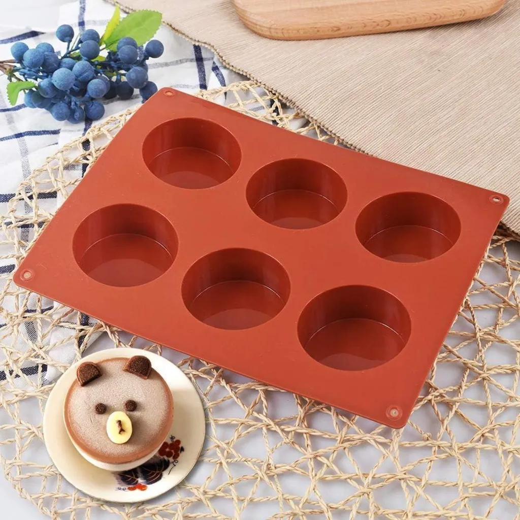 3 Stampi Silicone Cilindro 6 Cavità 5,1cm per Mini Cake e Dessert - 3