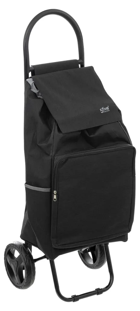 Panier épicerie 5five Simply Smart bois noir avec poignées ergonomiques