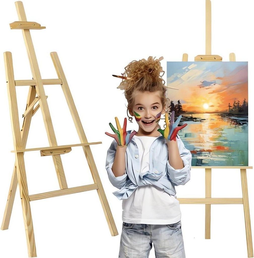 Maaleo 22621 Dřevěný malířský stojan 139 x 82 x 57 cm Obrázek produktu 