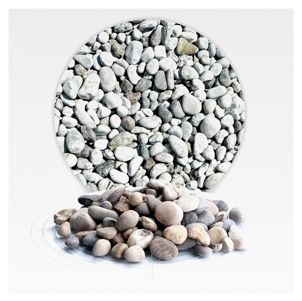 Best For Home - Kieselsteine für den Garten | Natursteine für den Garten | Ziersteine 8-16 mm | Weiße Kieselsteine 10 kg | Umweltfreundliche Dek...