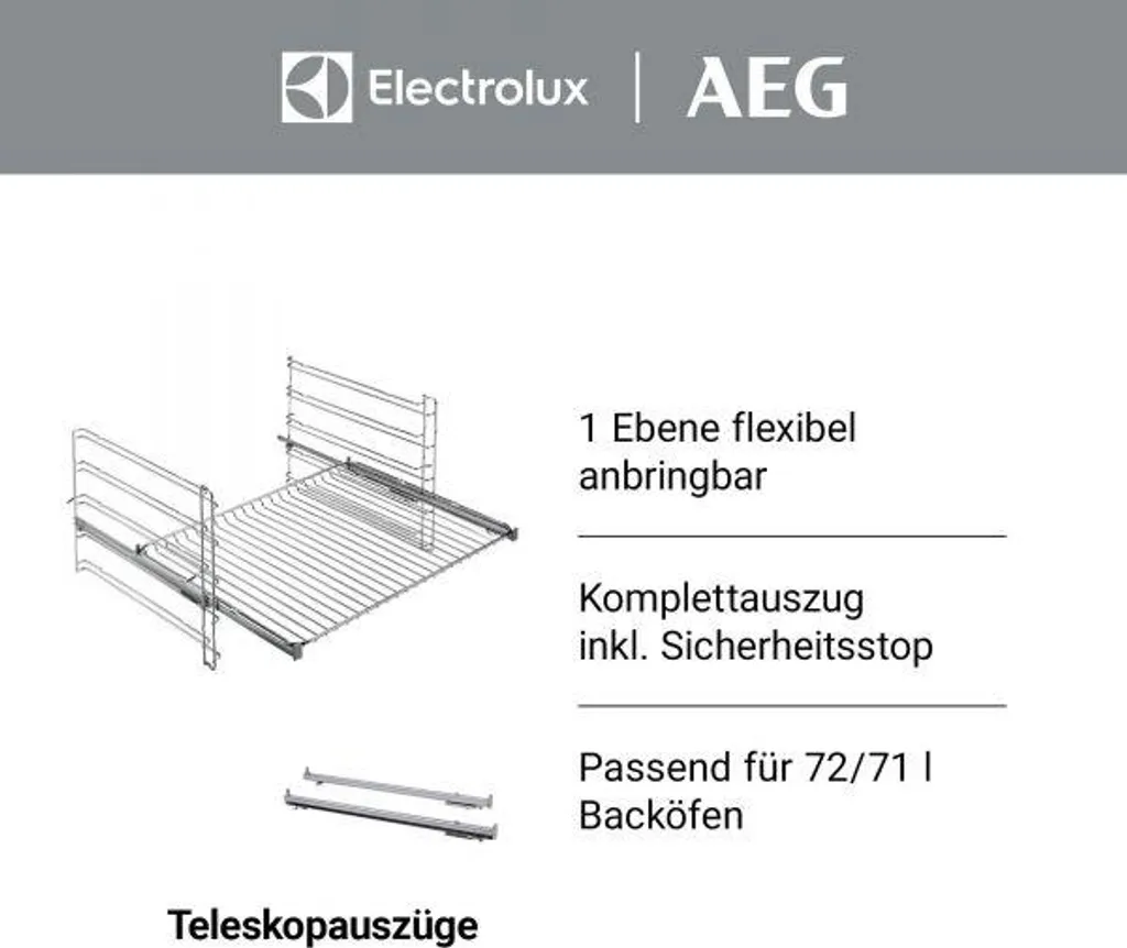 Support Coulissant Electrolux TR1LFV Silver - Dimensions 38,3x4,2 cm - 7