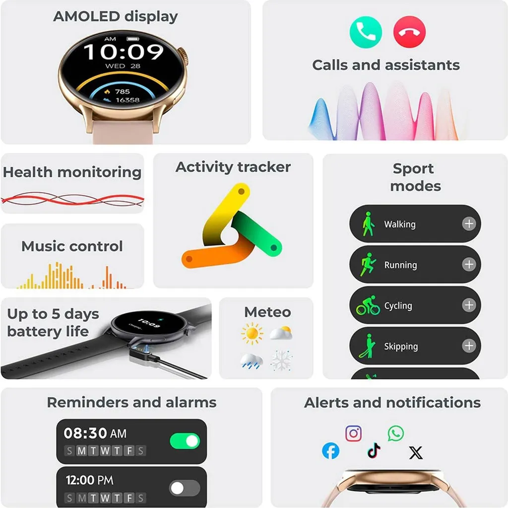 Montre connectée Core 2 AMOLED Noir - Ne manquez plus vos notifications - 4