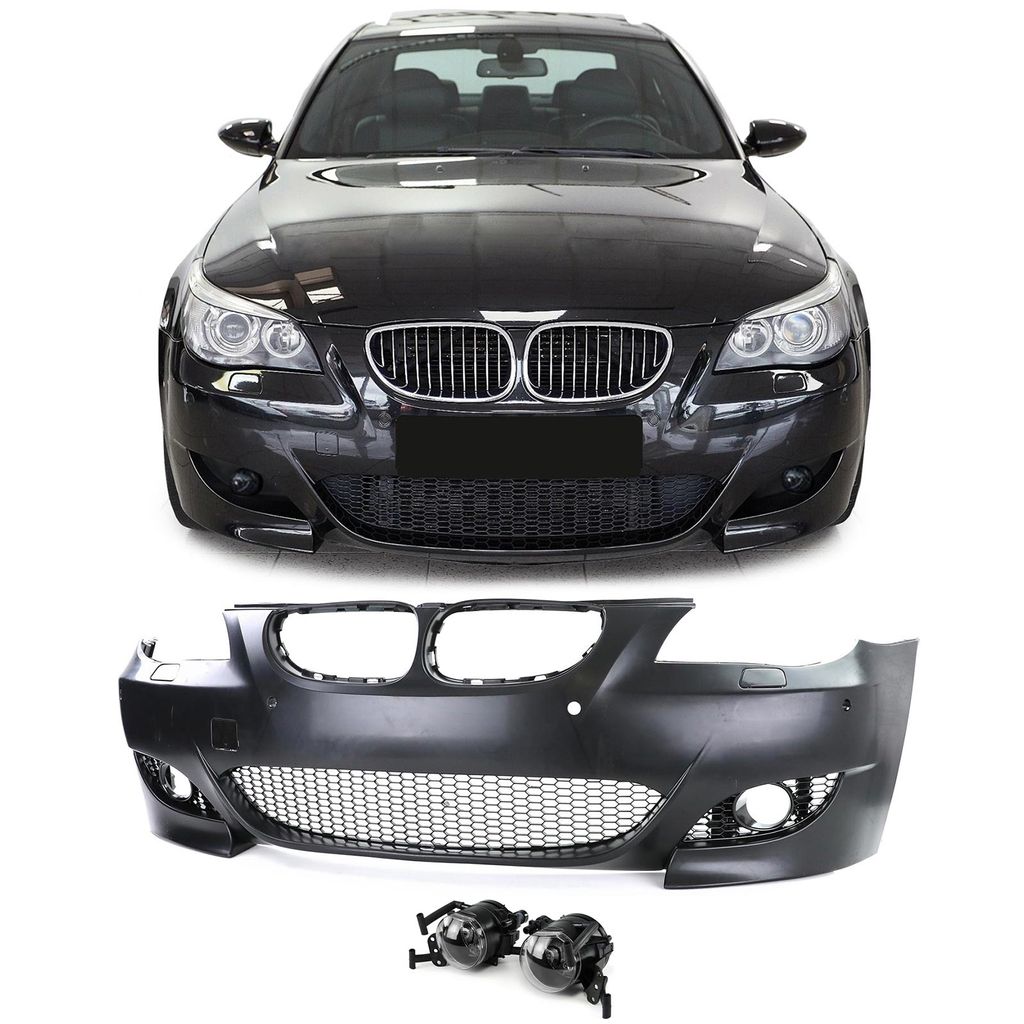 Auto Silber + schwarz Front rechts Stoßstange Nebelscheinwerfer