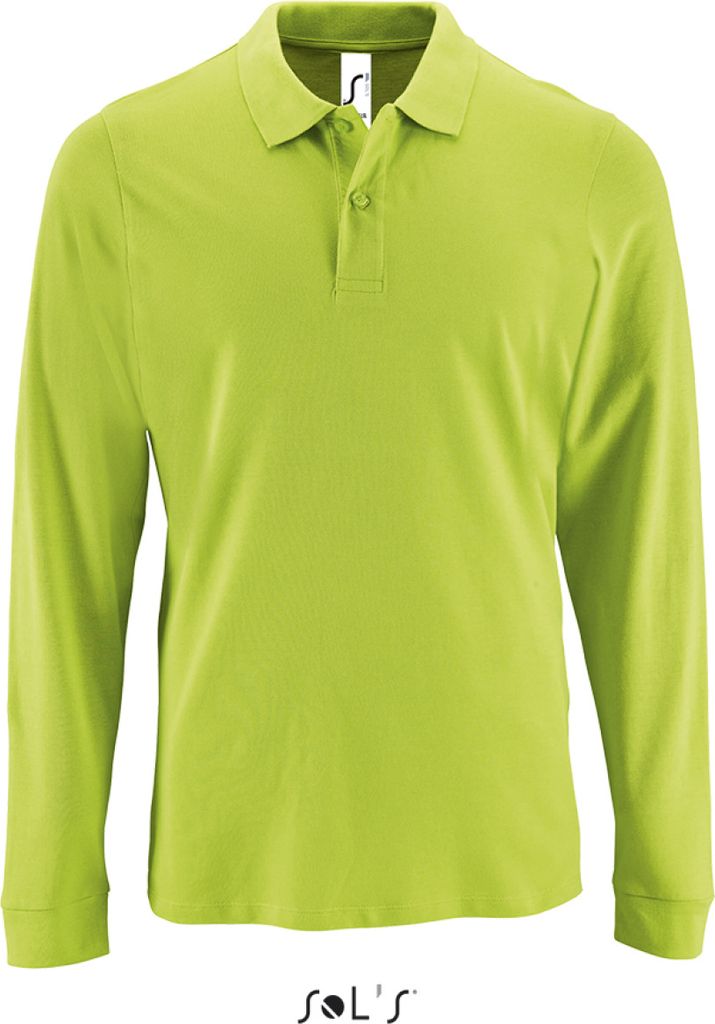 SOLs 02087 | Herren Long-Sleeve Piqué Polo Shirt Perfect - Farbe: Apple Green - Größe: 3XL