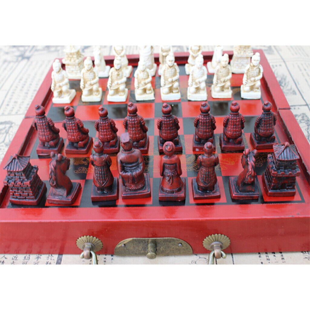 Faltbare Vintage chinesische Schachspiel Brettspiel Produktbild 