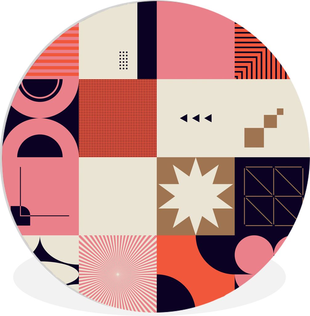 MuchoWow - Wand-Kreis - Wohnzimmer - Bild - Runde - Wanddeko - Dibond - Kunstdrucke