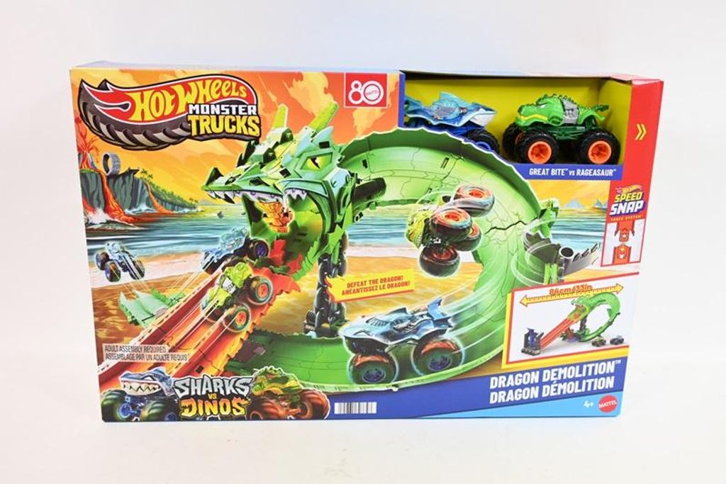 Mattel Hot Wheels Monster Trucks Sharks vs. Dinos Produktbild 