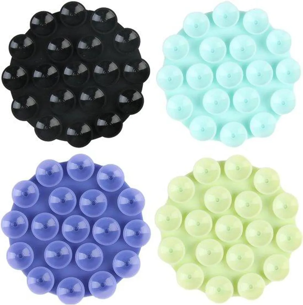 Support téléphone voiture silicone pour GPS et mains libres - Bleu/Vert