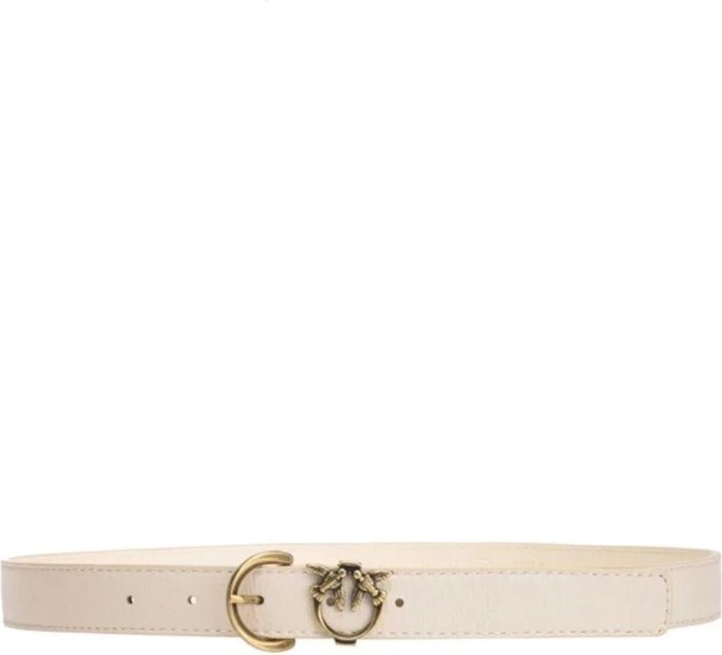 Skórzany pasek z klamrą Pinko TAMBORIL H3 BELT 102820-A158 beżowy (2.5 cm) 102820A158Z14Q